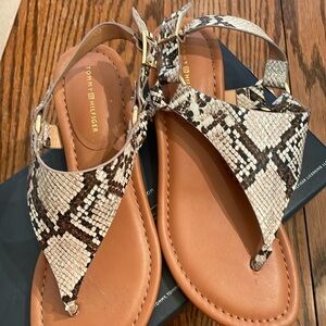 Tommy Hilfiger thongs Sz 7
Snake print